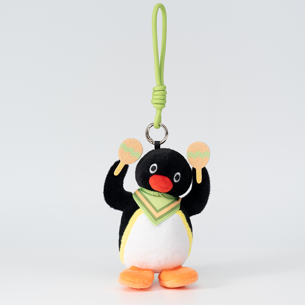 PINGU - Head-Tilted Series Plush Keychain - Happy Fish Snack,YOUMAI ANIMATION,PINGU - Head-Tilted Series Plush Keychain - Happy Fish Snack