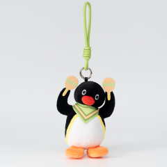 PINGU - Head-Tilted Series Plush Keychain - Happy Fish Snack,YOUMAI ANIMATION,PINGU - Head-Tilted Series Plush Keychain - Happy Fish Snack
