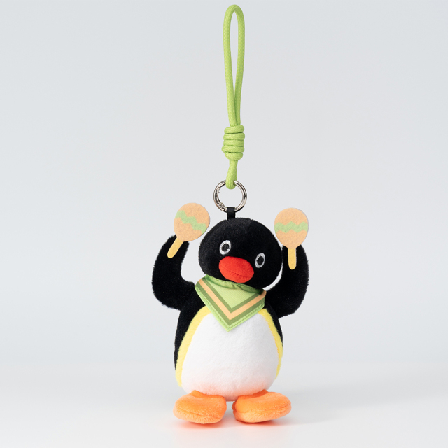 PINGU - Head-Tilted Series Plush Keychain - Happy Fish Snack,YOUMAI ANIMATION,PINGU - Head-Tilted Series Plush Keychain - Happy Fish Snack