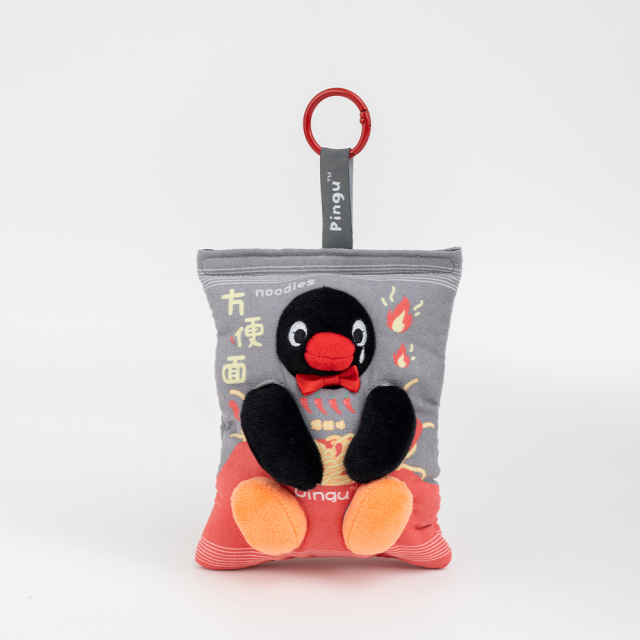 PINGU - Food Series - Spicy GU Instant Noodles Plush Keychain,YOUMAI ANIMATION,PINGU - Food Series - Spicy GU Instant Noodles Plush Keychain