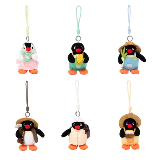 PINGU Happy Farm Series Plush Keychain Blind Box,YOUMAI ANIMATION,PINGU Happy Farm Series Plush Keychain Blind Box