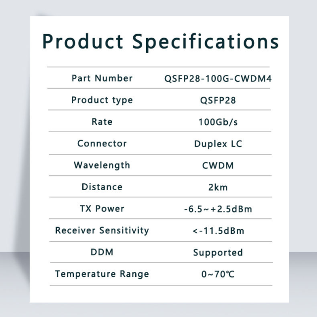 100G QSFP28 CWDM4 1310nm 2km,MY SHOP,100G QSFP28 CWDM4 1310nm 2km