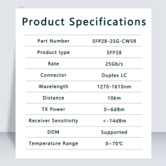 25G SFP28 CWDM 10km DDM,MY SHOP,25G SFP28 CWDM 10km DDM