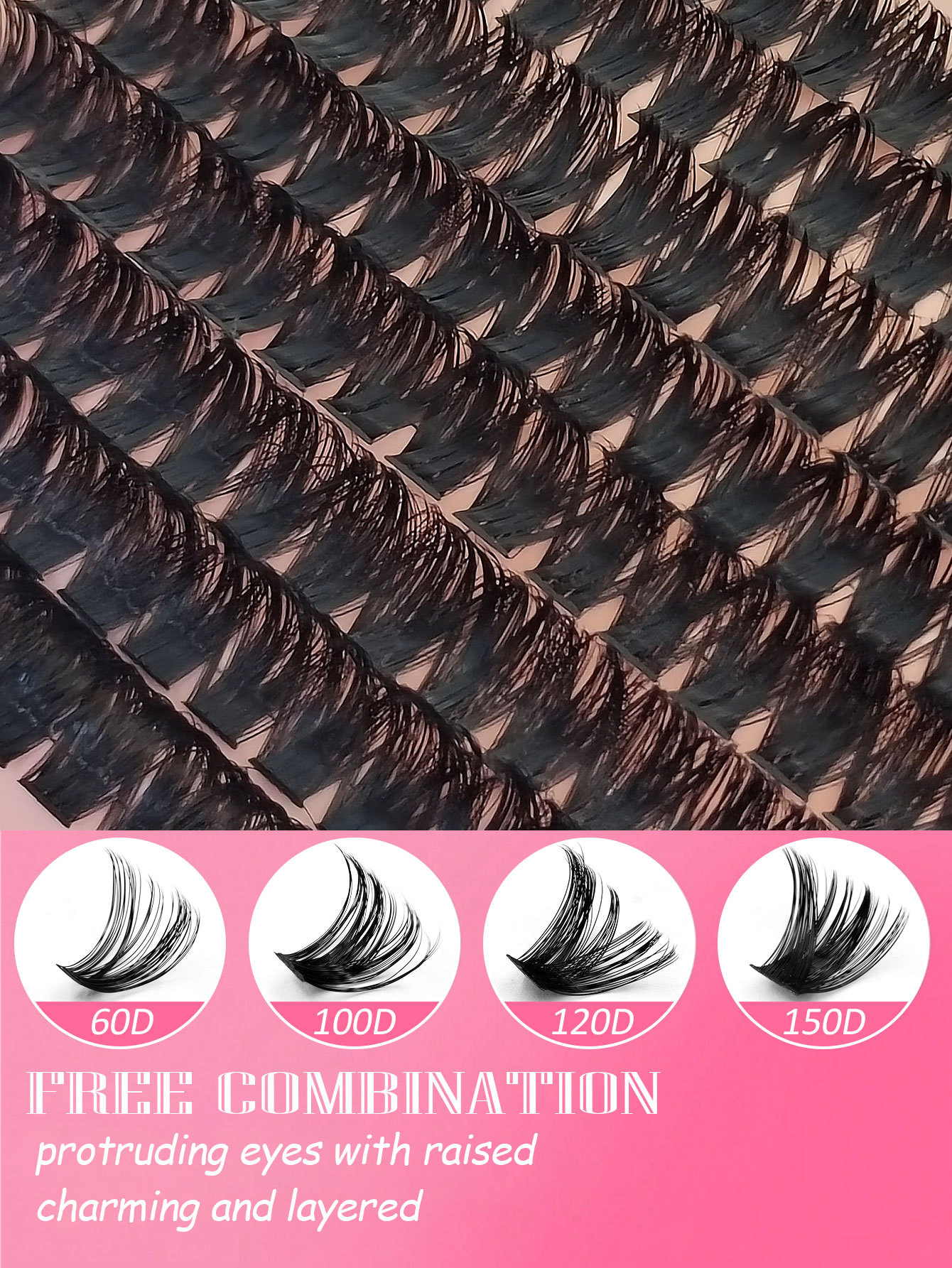 Sibeuna 520 Clusters Lashes Book Reusable Individual Eyelashes Natural Look, Eyelash Clusters DIY Eyelash Extensions ，Soft & Comfortable, Easy Wearing，Beginner-friendly