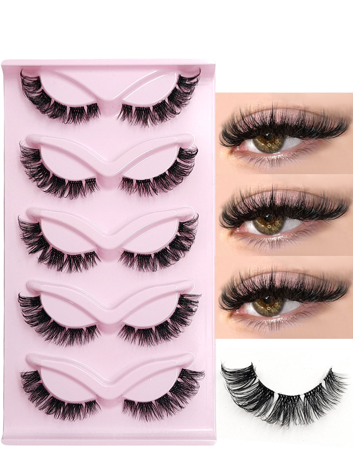 Sibeuna NEW 5 Pairs False Eyelashes 3D Fluffy Natural Lashes Suitable For Daily Wear
