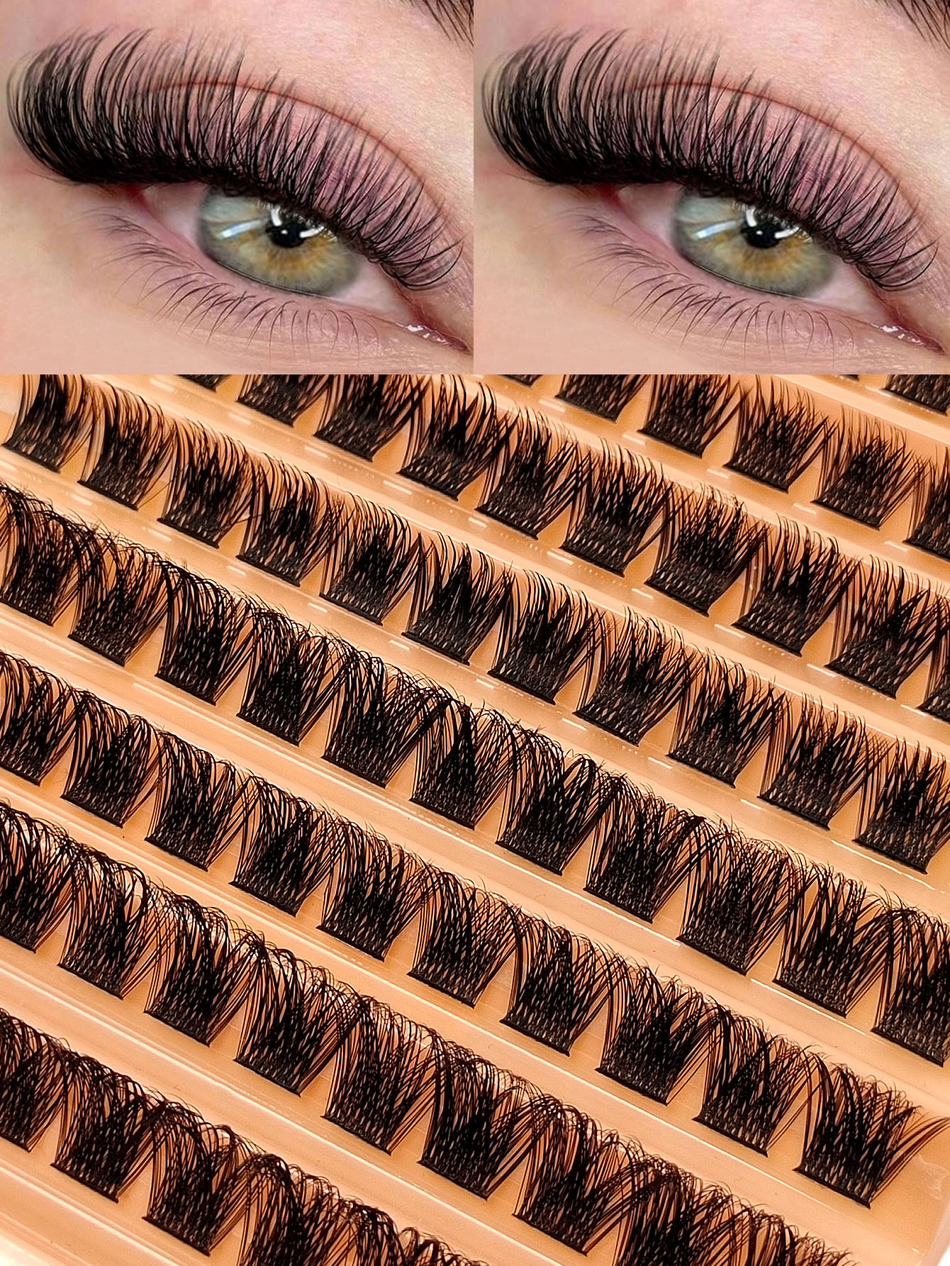 Sibeuna Sibeuna 120 Pcs Clusters Lashes Reusable Eyelashes Natural Look Eyelash Clusters DIY Eyelash Extensions Fluffy Wispy False Lashes Soft & Comfortable Lashes