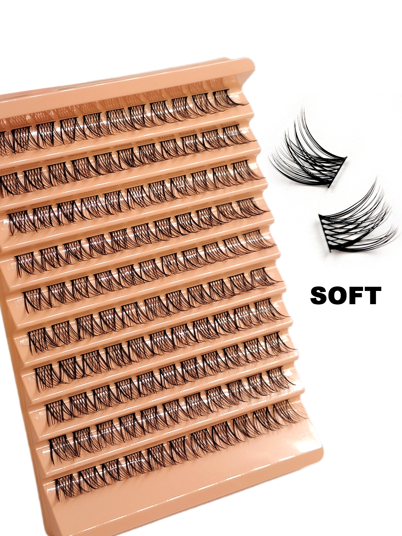 Sibeuna 110 Clusters Reusable Individual Eyelashes Natural Look, Eyelash Clusters DIY Eyelash Extensions,Soft & Comfortable, Easy Wearing