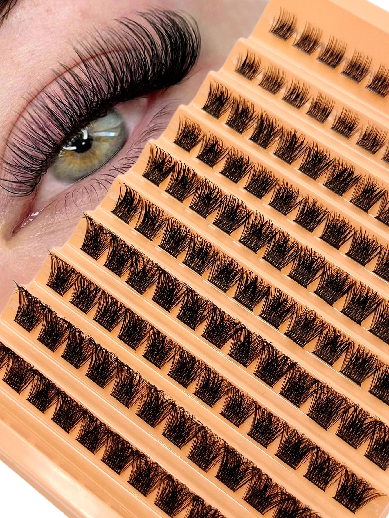 Sibeuna Sibeuna 120 Pcs Clusters Lashes Reusable Eyelashes Natural Look Eyelash Clusters DIY Eyelash Extensions Fluffy Wispy False Lashes Soft & Comfortable Lashes