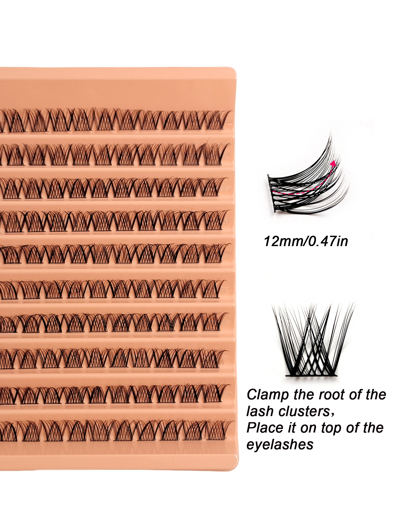 Sibeuna 110 Clusters Reusable Individual Eyelashes Natural Look, Eyelash Clusters DIY Eyelash Extensions,Soft & Comfortable, Easy Wearing