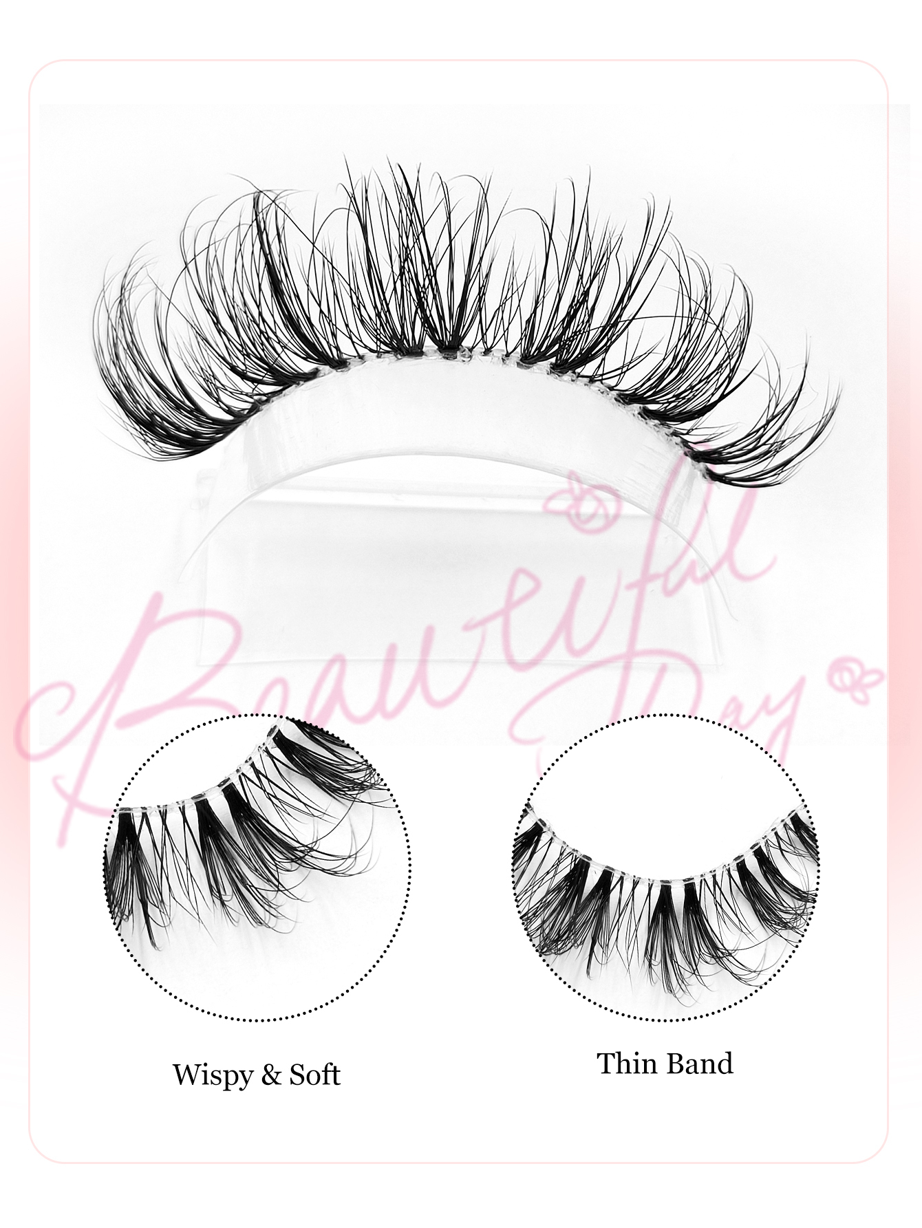 Sibeuna 7 Pairs Natural Lashes Fluffy Lashes Clear Band Faux Mink Lashes Cat Eye Lashes For Daily Style Eye Makeup,Full Strip Lashes,False Eyelashes,Fake Eyelashes,Strip Lashes