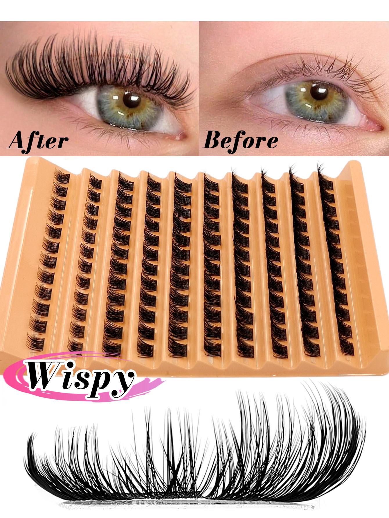 Sibeuna Sibeuna 120 Pcs Clusters Lashes Reusable Eyelashes Natural Look Eyelash Clusters DIY Eyelash Extensions Fluffy Wispy False Lashes Soft & Comfortable Lashes
