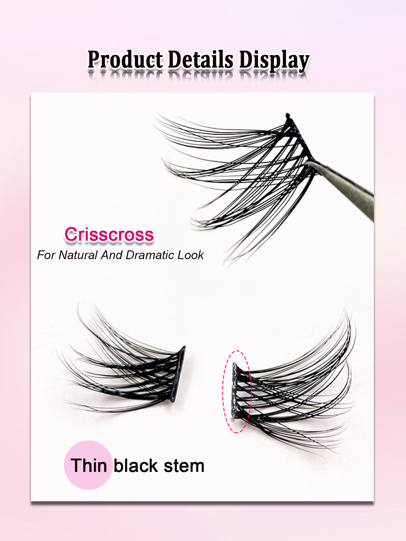 Sibeuna 120 Clusters Individual Cluster Lashes DIY Eyelash Extension 8-16mm Wispy Cluster Eyelash Thin Band Crossed Natural False Eyelashes