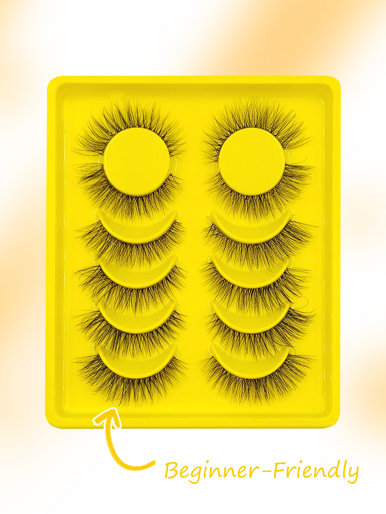 Sibeuna 6 Pairs Fluffy Natural Eyelashes Cat Eye Lashes Clear Band Faux Mink Lashes,Reusable,For Daily Style Eye Makeup,Beginner-Friendly,Full Strip Lashes,Fake Eyelashes,Strip Lashes