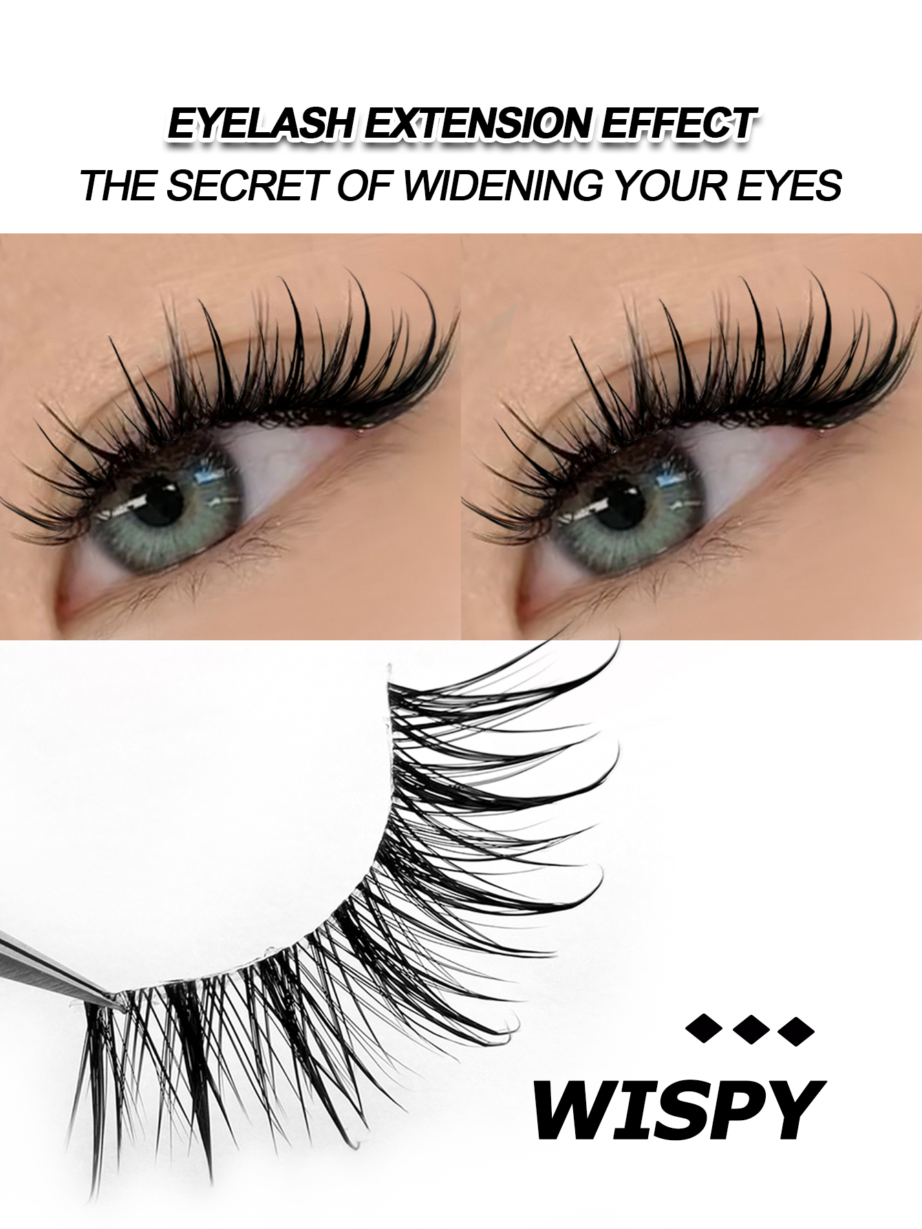 Sibeuna New 7 Pairs Wet Look False Eyelashes, Natural Crossed Wispy Manga Style, Spiky Eyelashes, False Eyelashes, Cosplay, Party, Eyelashes