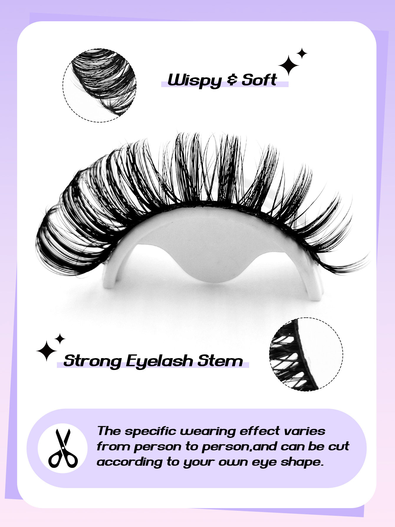 Sibeuna 10 Pairs Full Strip Lashes Volume Crossed Wispy Lashes Thick Enlarged Eye Lashes Fluffy 3D Effect Reusable Eyelashes,For Beginners Easy To Use Salon-Quality Long-Lasting False Eyelash Extensions