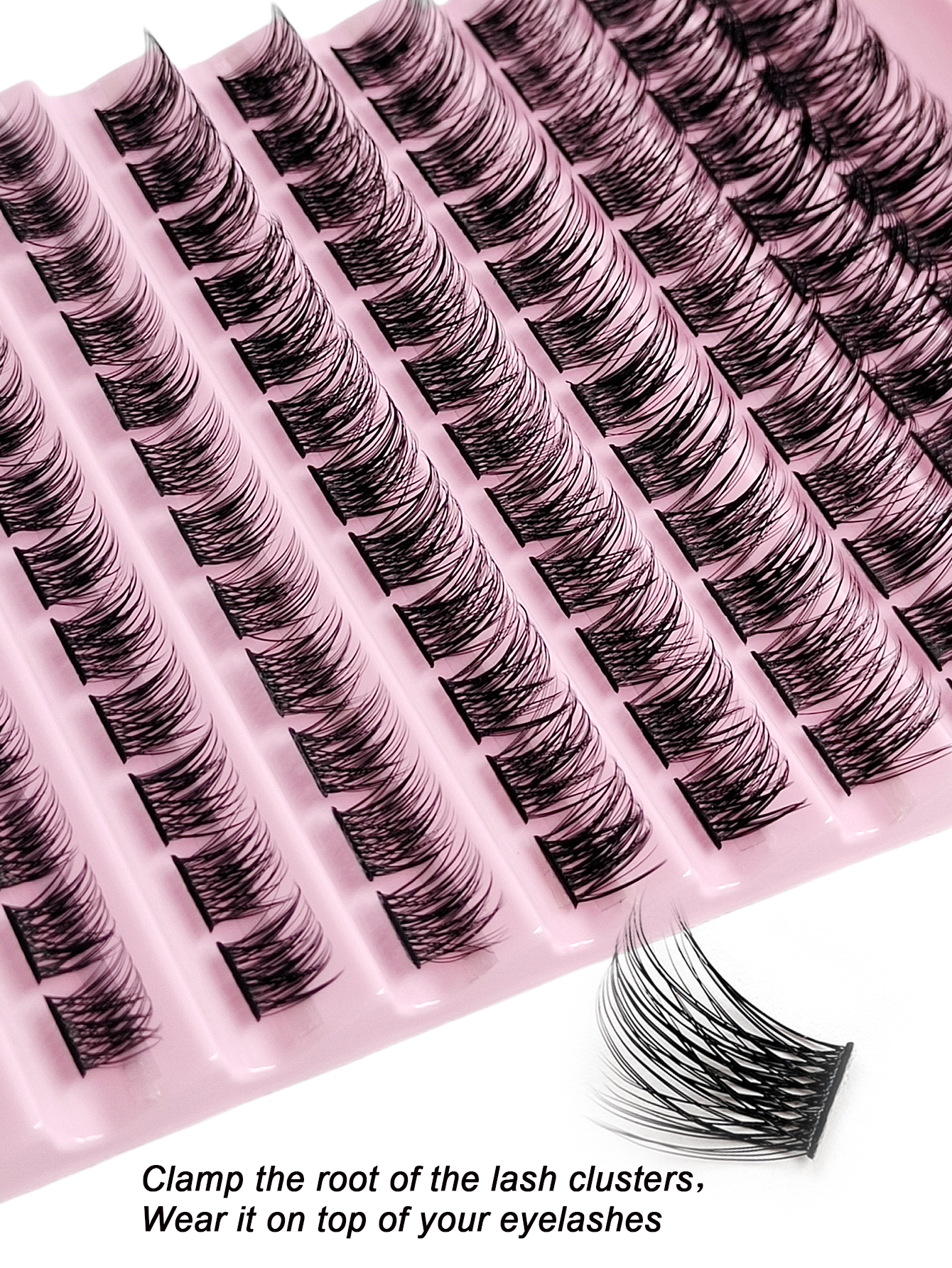 Sibeuna 120 Clusters Individual Cluster Lashes DIY Lash Extension Crossed Wispy Soft Daily Cluster Lashes Thin Band Natural False Eyelashes