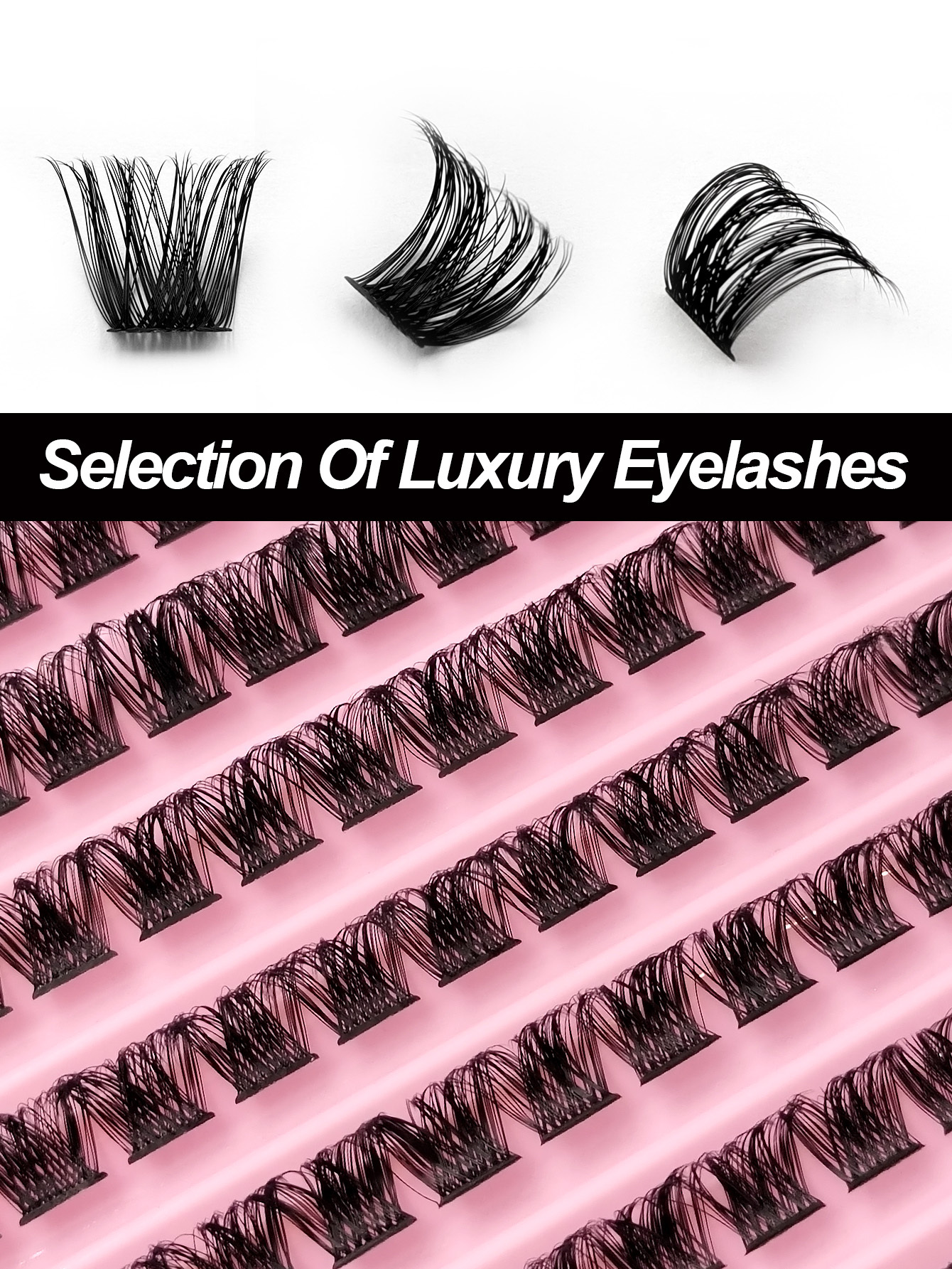 Sibeuna 120PCS D Curl DIY Lash Clusters For Individual Lashes Volume Eyelashes Long-lasting​ Eyelash Extensions Thick Natural Looking Fake Lashes