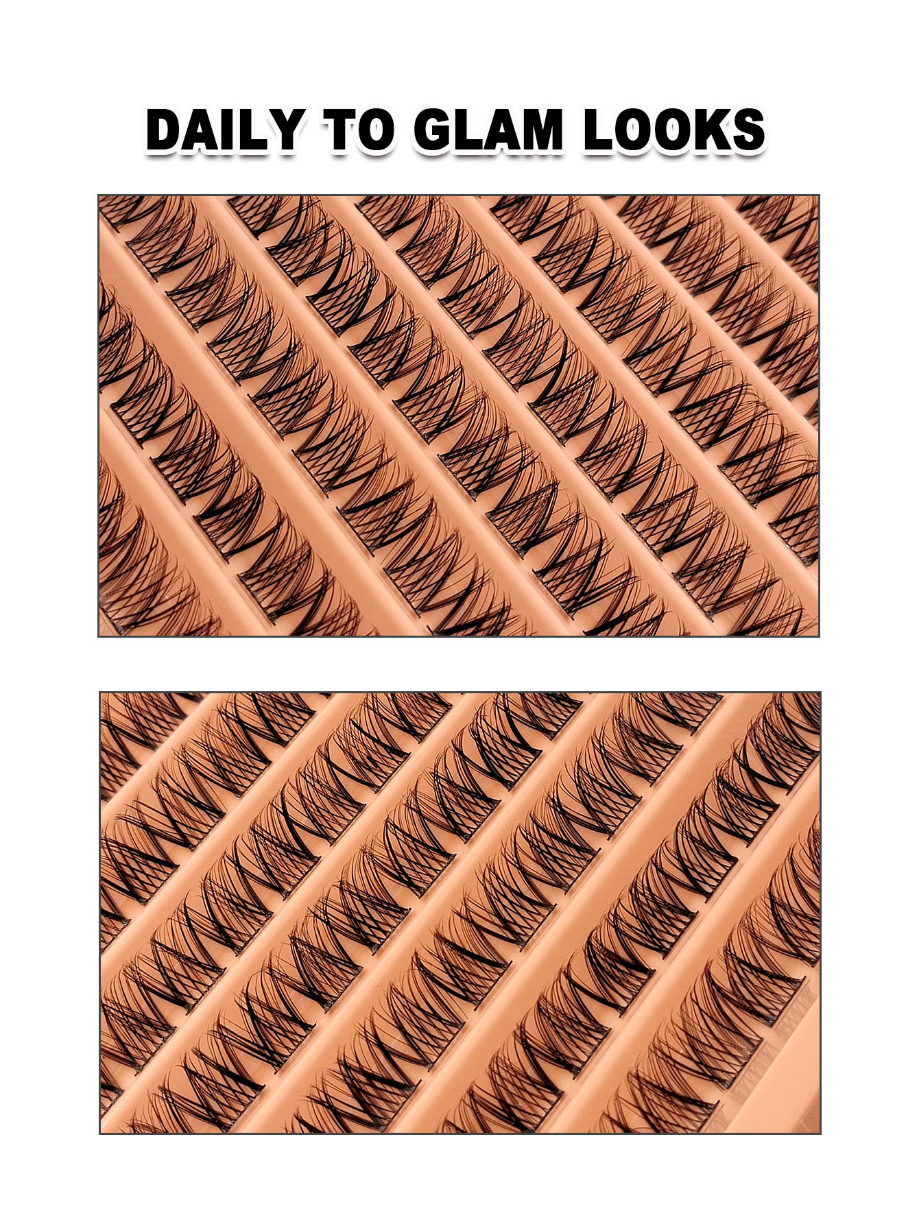 Sibeuna 110 Clusters Reusable Individual Eyelashes Natural Look, Eyelash Clusters DIY Eyelash Extensions,Soft & Comfortable, Easy Wearing