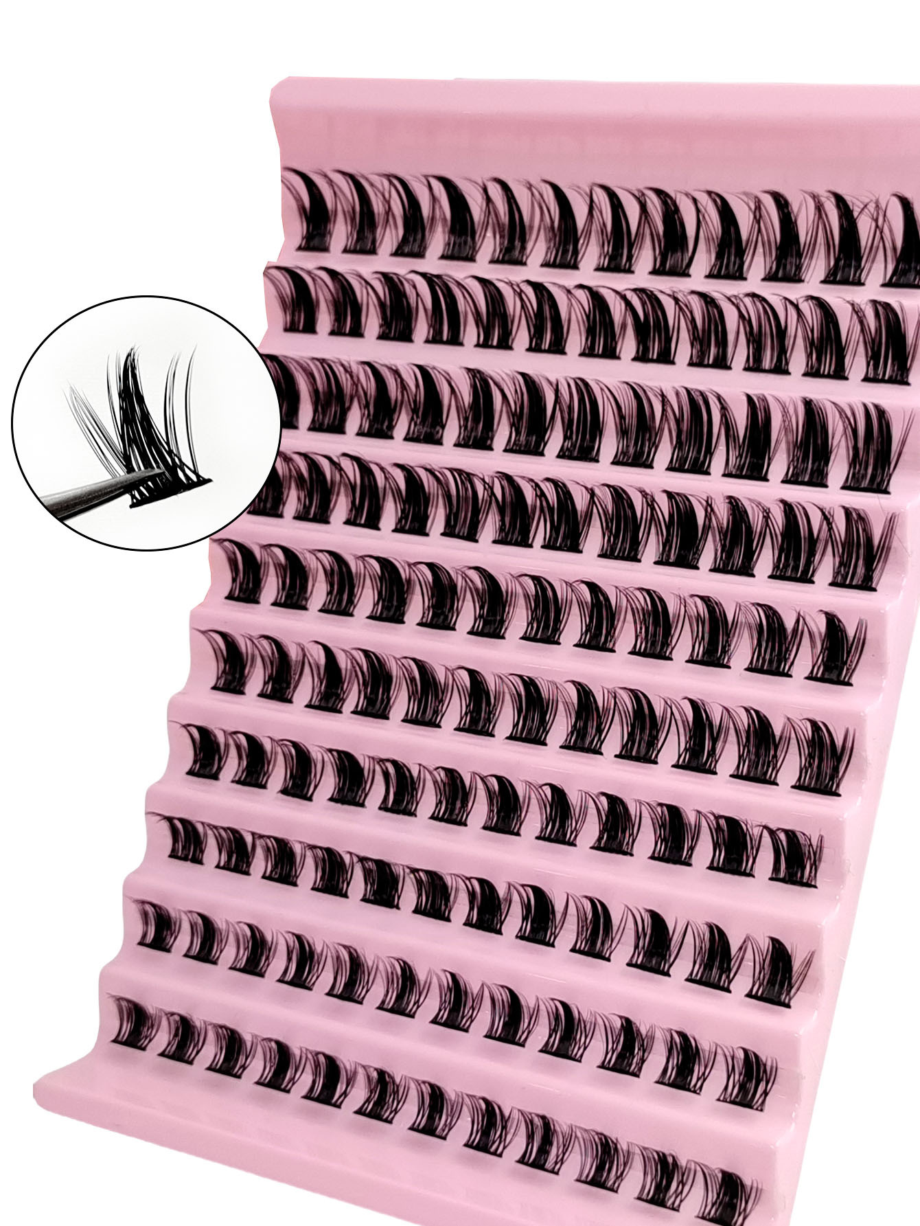 Sibeuna 120PCS D Curl Clusters Manga DIY Eyelash Extension Fluffy Soft Individual Cluster Lash Thick Cluster Lash Natural False Eyelashes