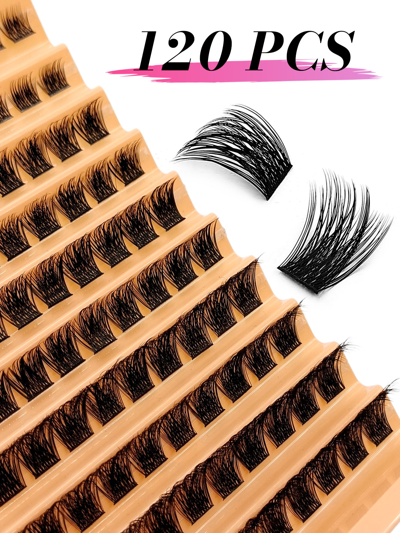 Sibeuna Sibeuna 120 Pcs Clusters Lashes Reusable Eyelashes Natural Look Eyelash Clusters DIY Eyelash Extensions Fluffy Wispy False Lashes Soft & Comfortable Lashes