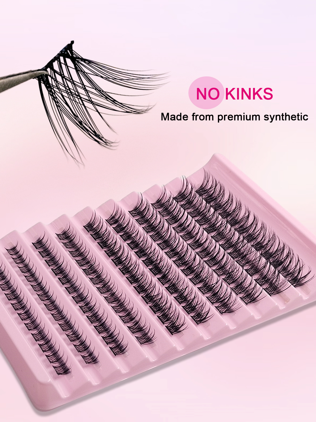 Sibeuna 120 Clusters Individual Cluster Lashes DIY Eyelash Extension 8-16mm Wispy Cluster Eyelash Thin Band Crossed Natural False Eyelashes