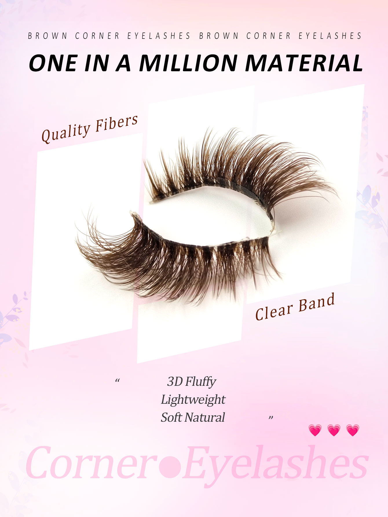 Sibeuna 7 Pairs Brown Half Lashes,Beginner-friendly,Cat Eye Lashes, Reusable Use False Eyelashes, Long Soft 3d Faux Mink Lash Extension Makeup,Lashes,Fake Lashes