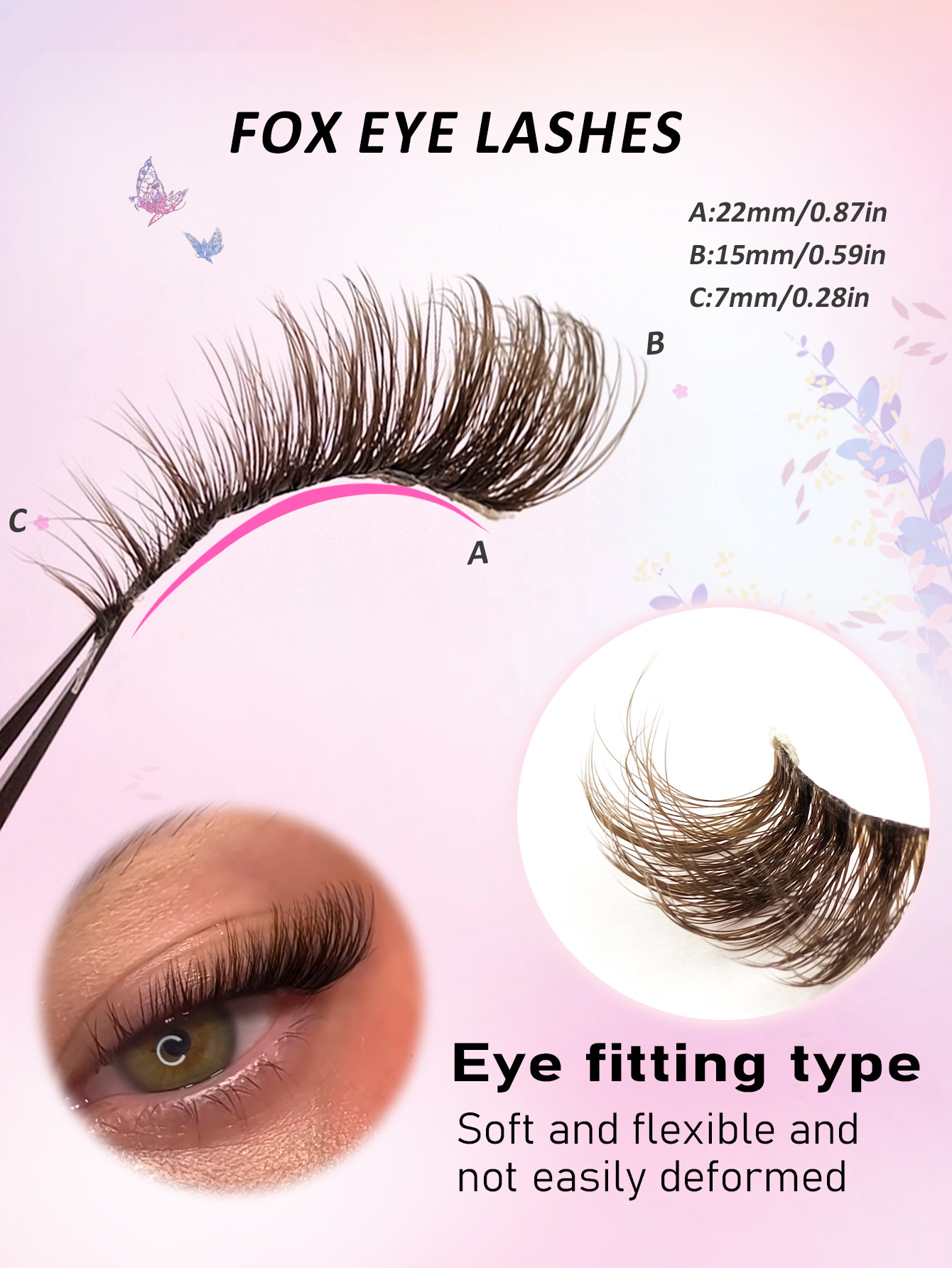 Sibeuna 7 Pairs Brown Half Lashes,Beginner-friendly,Cat Eye Lashes, Reusable Use False Eyelashes, Long Soft 3d Faux Mink Lash Extension Makeup,Lashes,Fake Lashes