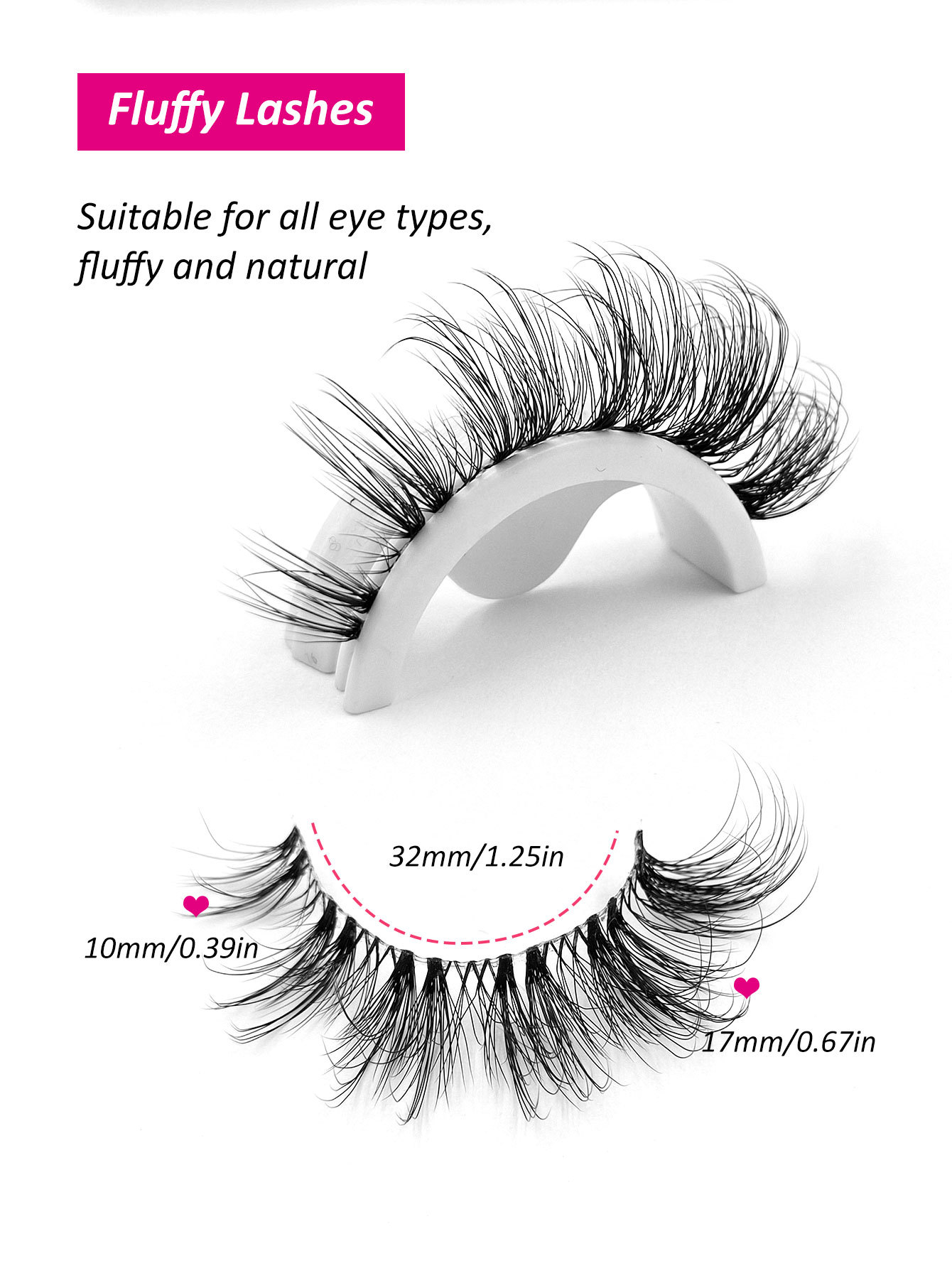 Sibeuna 5 pairs of naturally long false eyelashes, fluffy and natural, transparent stems. These are ideal for daily wear. They are suitable for dates, parties and trips.
