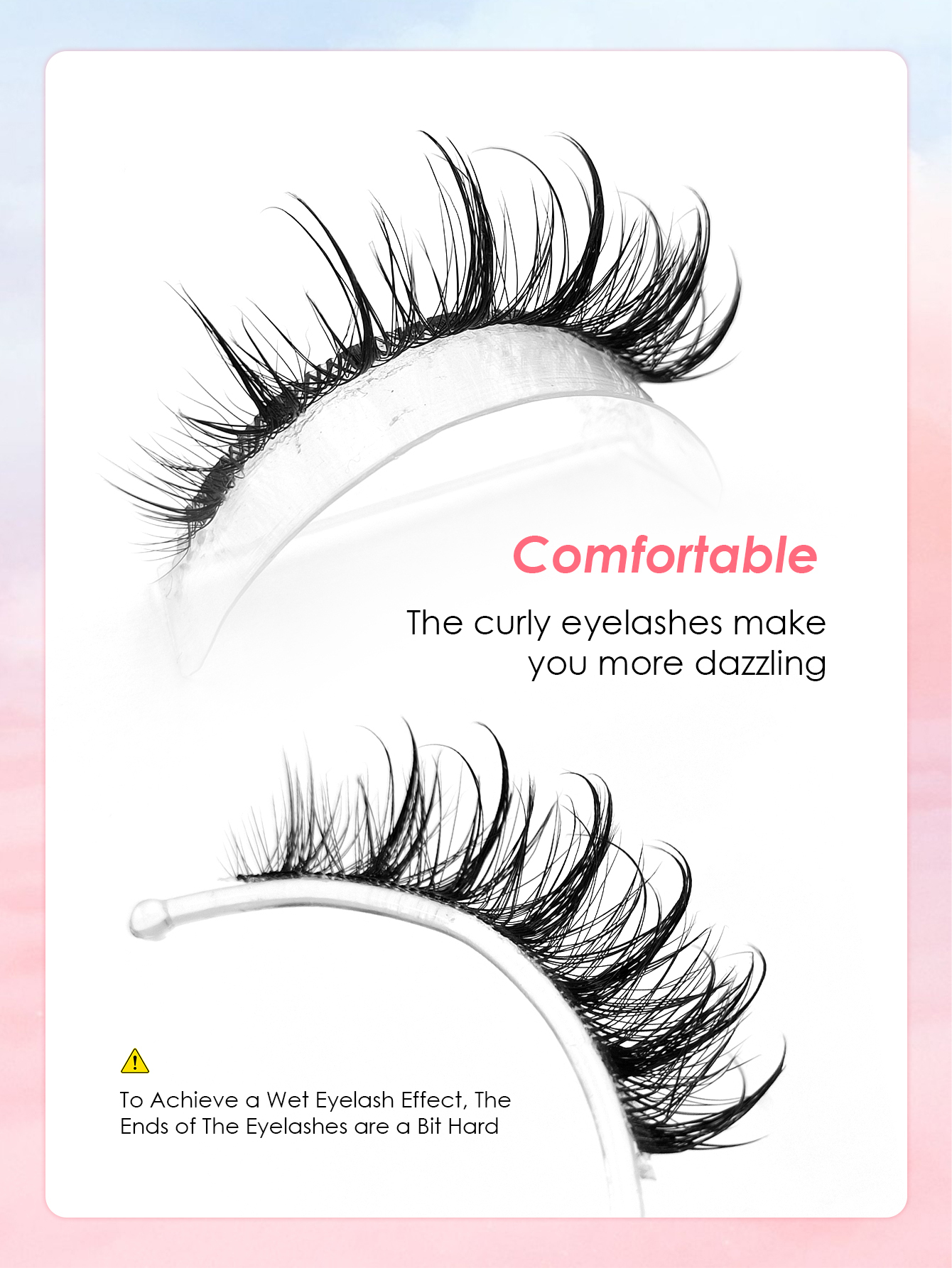 Sibeuna 5 Pairs Wet Lashes Wet Look Messy False Eyelashes - Spiky Manga Lashes Clear Band False Eyelashes Natural Look Enlarged Eye , Reusable Suitable For Daily & Gorgeous Party Makeup