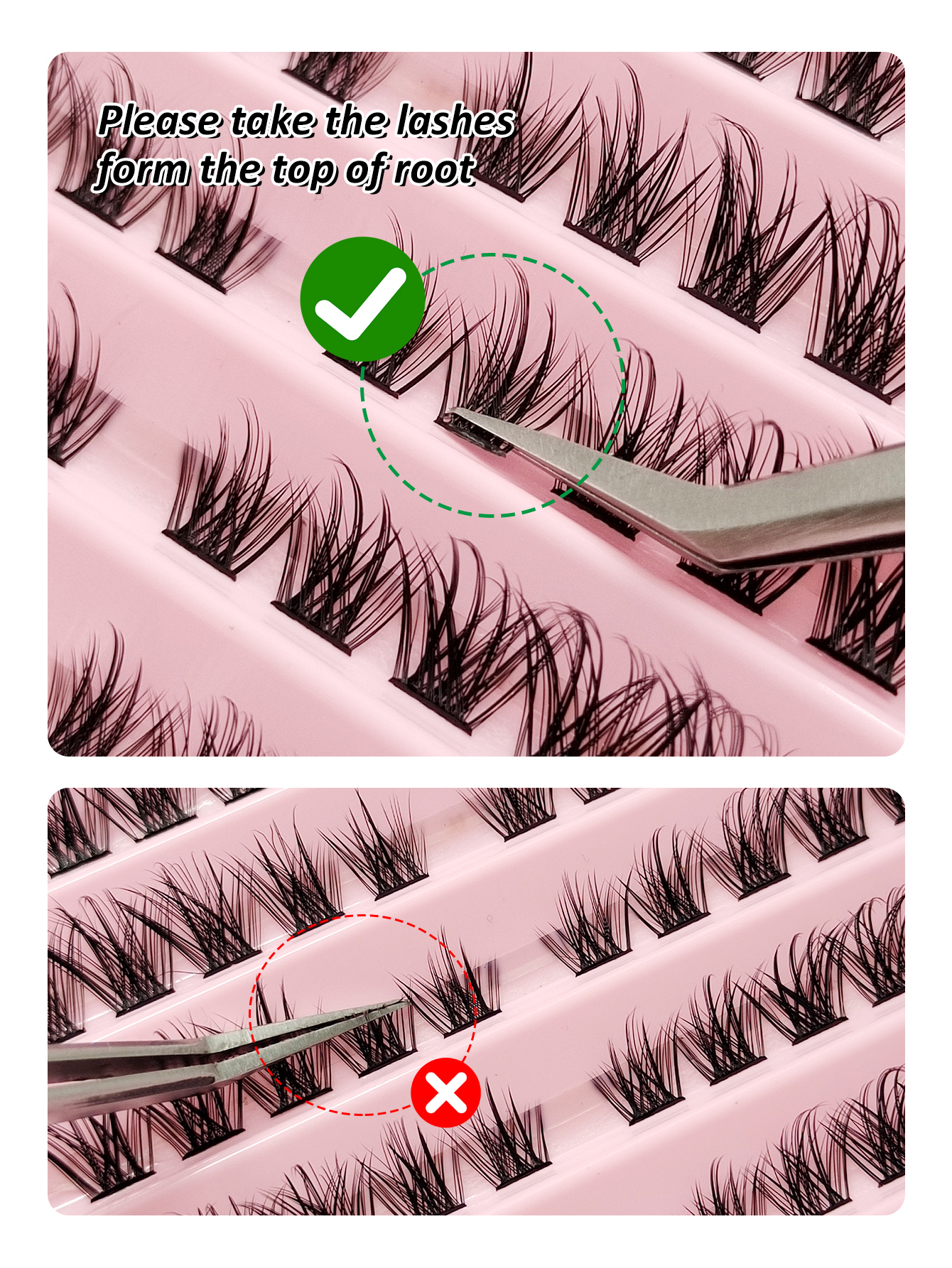 Sibeuna 100PCS (8-16mm) of Fox Eyelash D Curly Faux Mink Eyelash Expansion , Natural Appearance And Soft Personal Long Eyelash, Box Mix Natural Look