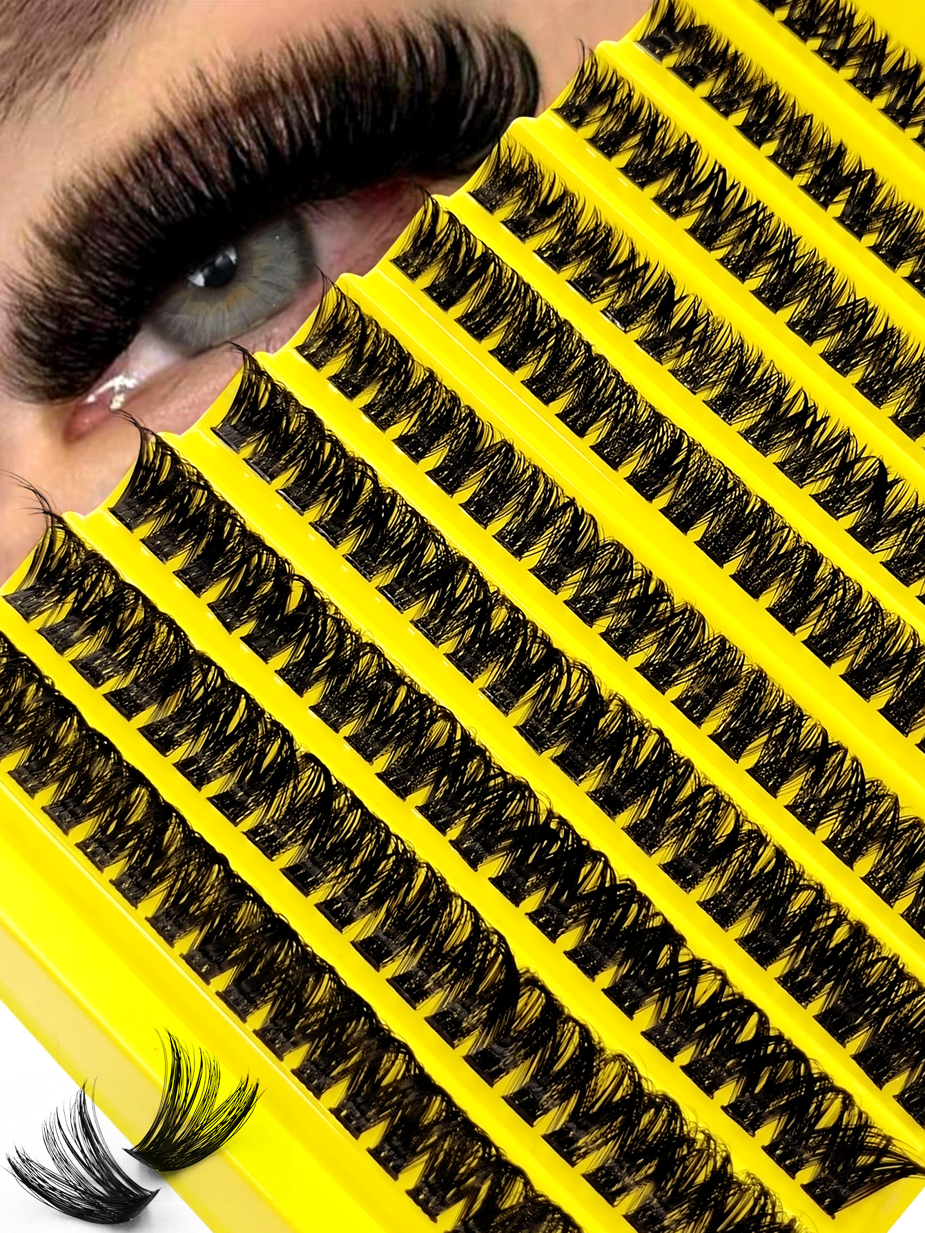 Sibeuna 200 Pcs D Curl Thick Eyelashes,80D 0.07mm 10-18mm Mixed Natural Eyelash Extension,Fluffy Faux Mink Lashes,Curly Single Eyelashes,Cartoon-like Appearance Eyelashes,Suitable For Beginner Use