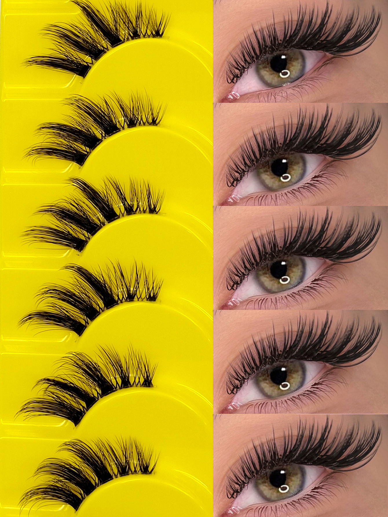 Sibeuna 10 Pairs Half Lashes Fox Eyes Eyelashes Fluffy Wispy Lashes Corner False Eyelashes Clear Band Faux Mink Eyelashes Soft Natural Look Lashes Suitable For Beginner, Party, Holiday Travel,Portable Eye Makeup