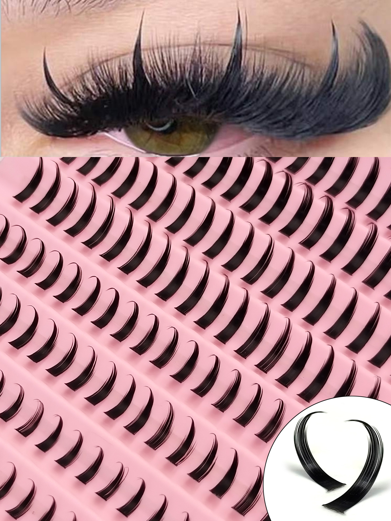 Sibeuna Spike Lash Extension 180pcs Clusters Manga Cluster Eyelash 8-16mm Extensions Anime Lash Clusters Spiky Eyelash Individuals D Curly Fairy Lashes Clusters Manga Individual Lashes lash Clusters,Eyelash Clusters,Spiky Manga Eyelashes