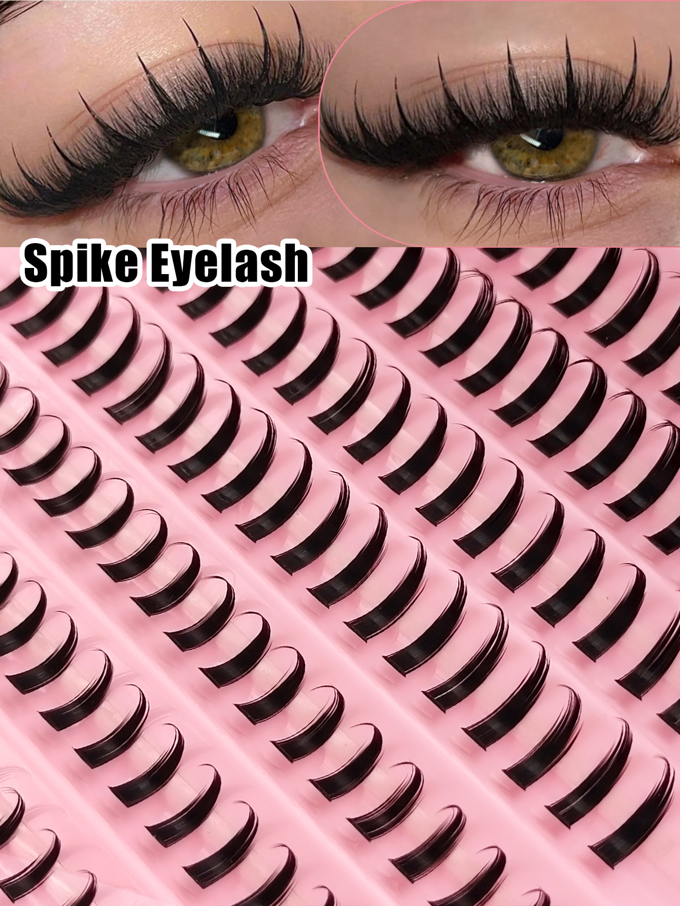 Sibeuna Spike Lash Extension 180pcs Clusters Manga Cluster Eyelash 8-16mm Extensions Anime Lash Clusters Spiky Eyelash Individuals D Curly Fairy Lashes Clusters Manga Individual Lashes lash Clusters,Eyelash Clusters,Spiky Manga Eyelashes