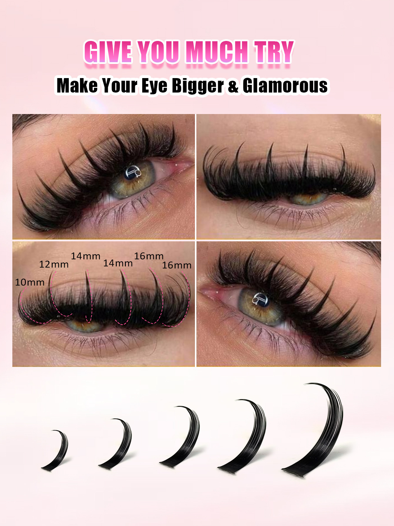 Sibeuna Spike Lash Extension 180pcs Clusters Manga Cluster Eyelash 8-16mm Extensions Anime Lash Clusters Spiky Eyelash Individuals D Curly Fairy Lashes Clusters Manga Individual Lashes lash Clusters,Eyelash Clusters,Spiky Manga Eyelashes