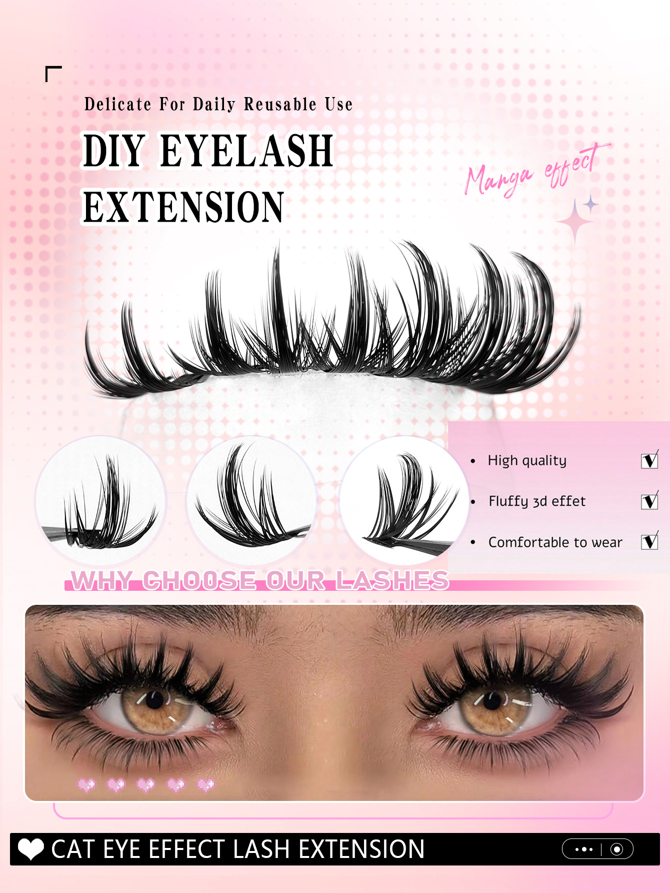 Sibeuna 200PCS D Curl Fairy Single Pointed Clusters Individual Cluster Lash, 8-16mm Spikes Lashes, Selection High Quality DIY Eyelash Extension, Wispy Cluster Lash, Thin Band Natural False Eyelashes, Beginner-friendly Eye Makeup Tools