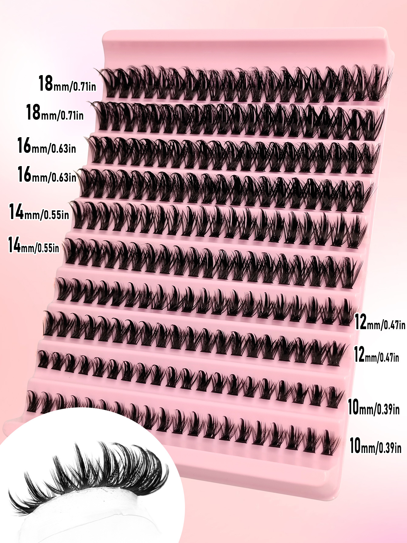 Sibeuna 200PCS D Curl Fairy Single Pointed Clusters Individual Cluster Lash, 8-16mm Spikes Lashes, Selection High Quality DIY Eyelash Extension, Wispy Cluster Lash, Thin Band Natural False Eyelashes, Beginner-friendly Eye Makeup Tools