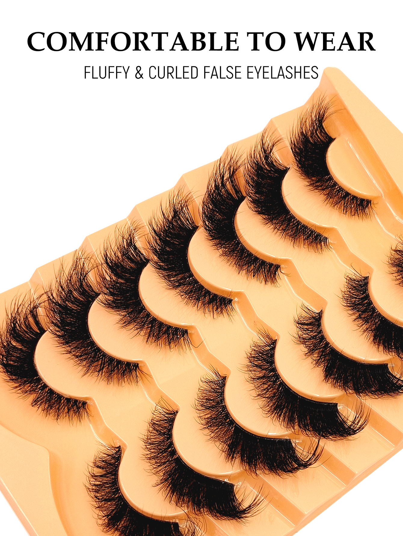 Sibeuna 7 Pairs Luxury Fluffy Thick False Eyelashes Dramatic Messy Faux Mink Reusable Soft Comfortable Strip Eyelashes,Full Strip Lashes