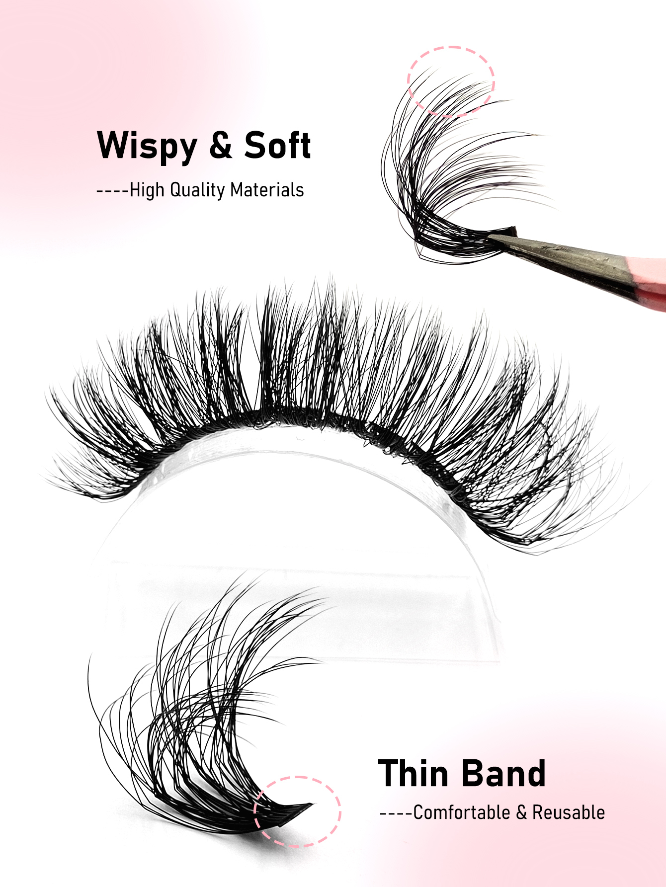 Sibeuna 200 Pcs D Curl Dense Fluffy Lashes,60D Thick Volume Beginner-Friendly,Suitable For Daily Style Eye Makeup For Self Use At Home Or On-The-Go,DIY Eyelashes Extensions