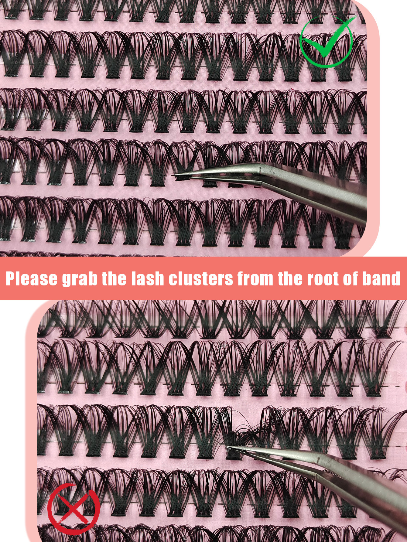 Sibeuna  640PCS 30D+40D+50D Eyelashes Book D Curl Natural & Soft & Fluffy Extension Lashes 3 Styles DIY Cluster Eyelashes For Party,Travel,Vocation,Beach