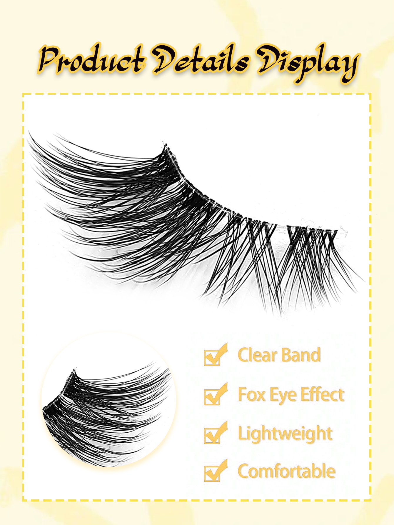 Sibeuna 10 Pairs Half Lashes Clear Band Fox Eyes Eyelashes,Cat Eye False Eyelashes Fluffy Faux Mink Eyelashes Soft Natural Makeup,Fake Lashes,Gift For Travel，Vocation，Beach，Portable Lashes
