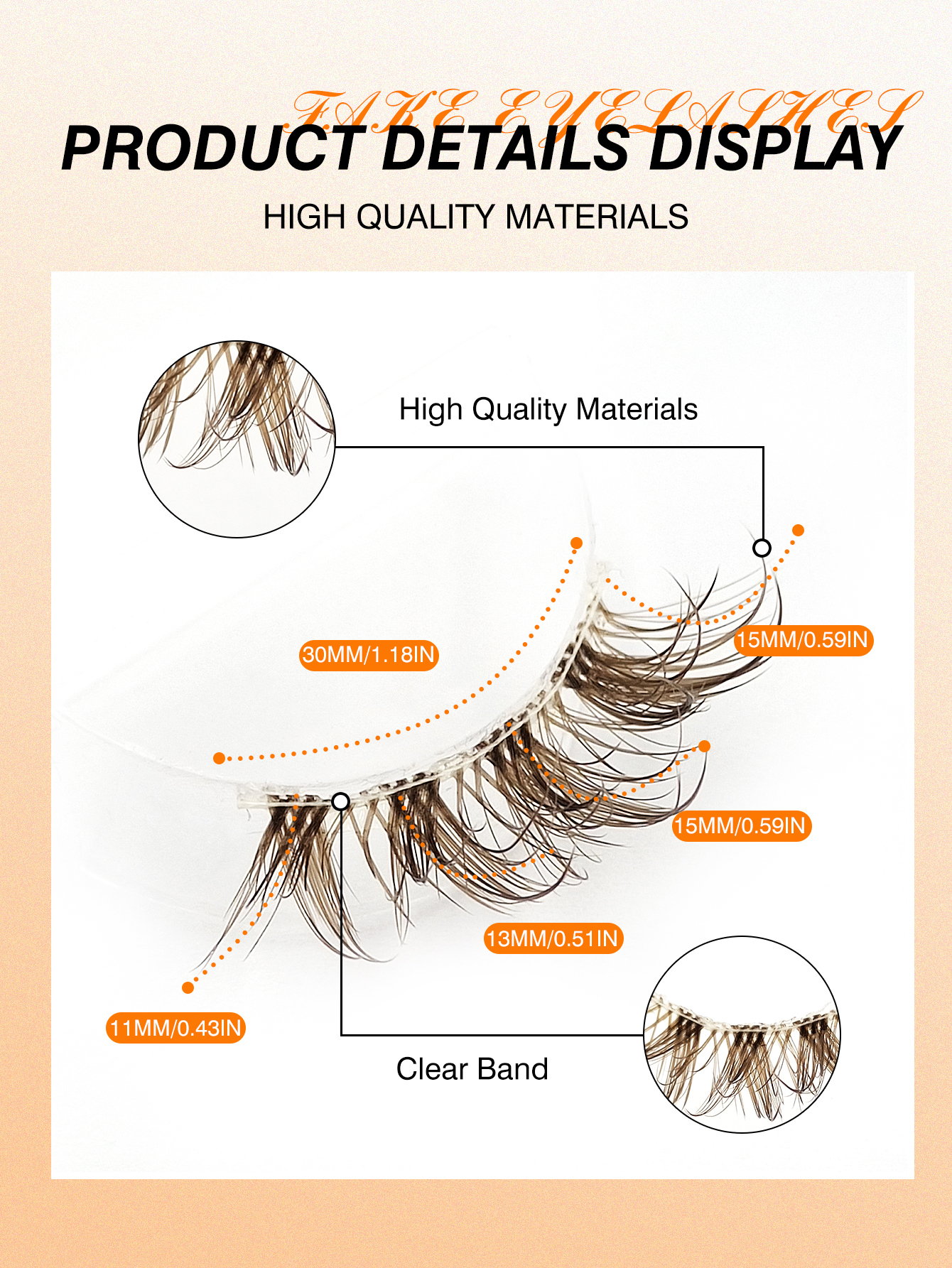 Sibeuna 7 Pairs Brown Lashes Half Lashes Wet Lashes Clear Band Cat Eye Lashes For Daily Style,Dating,Party,Music Festival,Travel Makeup,False Eyelashes,Fake Eyelashes,Strip Lashes