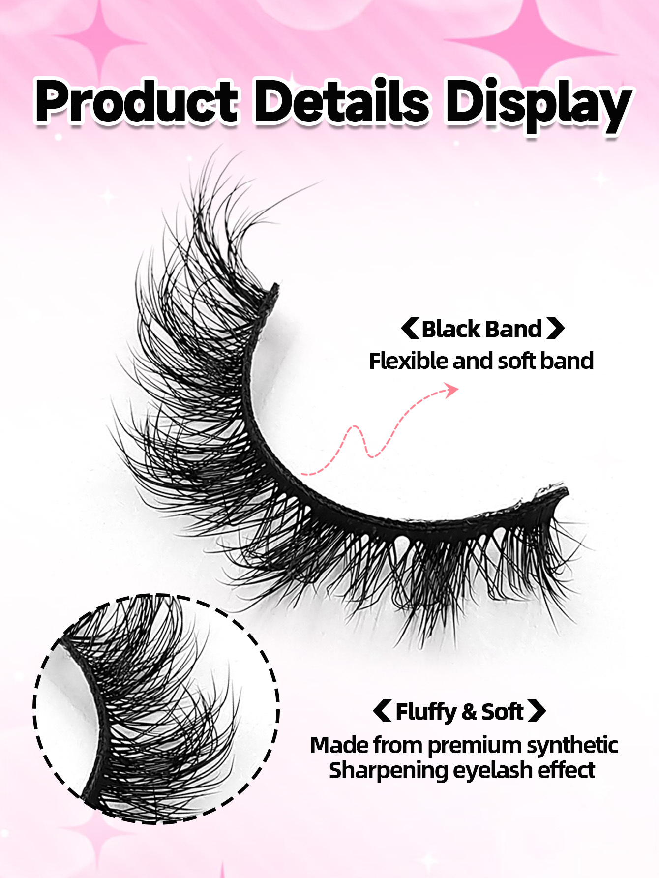 Sibeuna 7 Pairs Cat Eye Eyelashes Fox Eye Lashes Faux Mink Lashes Natural Look Fluffy Wispy Eyelashes Soft Lash Extension Makeup Tools Strip Lashes, Lashes, Eyelashes, Fake Lashes