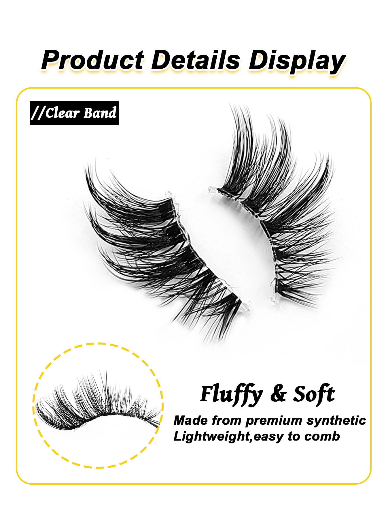 Sibeuna 10 Pairs Half Lashes Fox Eyes Eyelashes Fluffy Wispy Lashes Corner False Eyelashes Clear Band Faux Mink Eyelashes Soft Natural Look Lashes Suitable For Beginner, Party, Holiday Travel,Portable Eye Makeup