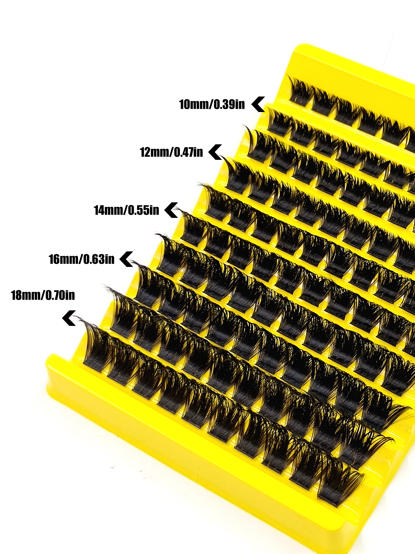Sibeuna 100 Pcs D-Curl DIY False Eyelash, 200D 0.07mm False Eyelash Extensions,Thick Cluster Lashes,Suitable For Beginners Home Use,Dense False Lashes