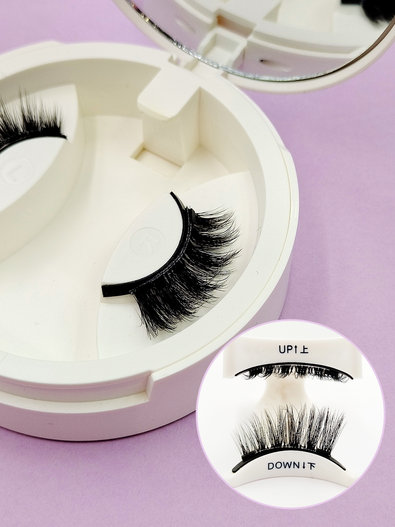 Sibeuna A Pair Magnetic False Eyelashes,Half Eyelash,Short Magnetic Eyelashes,Natural Cat Eye Makeup Effect Reusable,Suitable For Beginners Easy To Use Salon-Quality Long-Lasting False Eyelash Extensions,Magnetic Lashes
