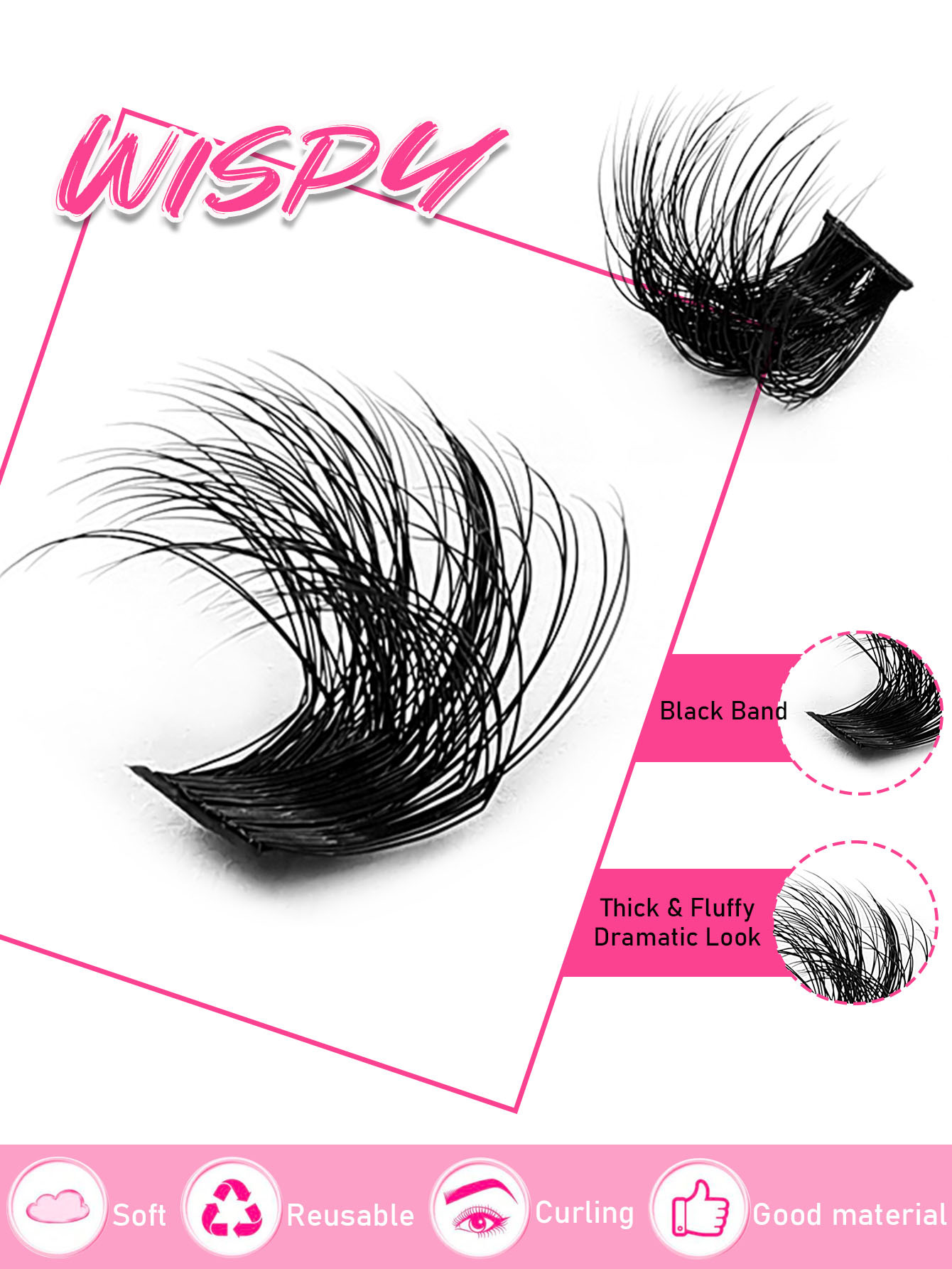 Sibeuna 512PCS D Curl Eyelashes Book Natural&Thick&Soft Lashes Extension 3D Fluffy 80D+100D+120D+150D Lashes Suitable For Beginners Travel Essentials