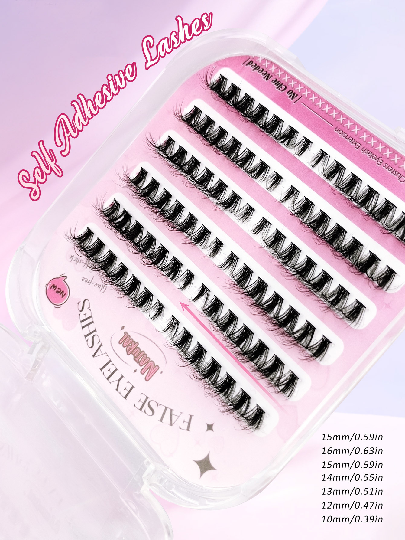 84Pcs Self Adhesive Lashes Fluffy False Eyelash Clusters, 10-16mm Mixed Length, No Glue Needed, No Remover, Quick Makeup, 3D Fluffy Cat Eye Glue-free Desgin Individual Lashes, Self-Adhesive DIY Eyelash, Pre-Glued Lash Clusters, Natural Lengthening