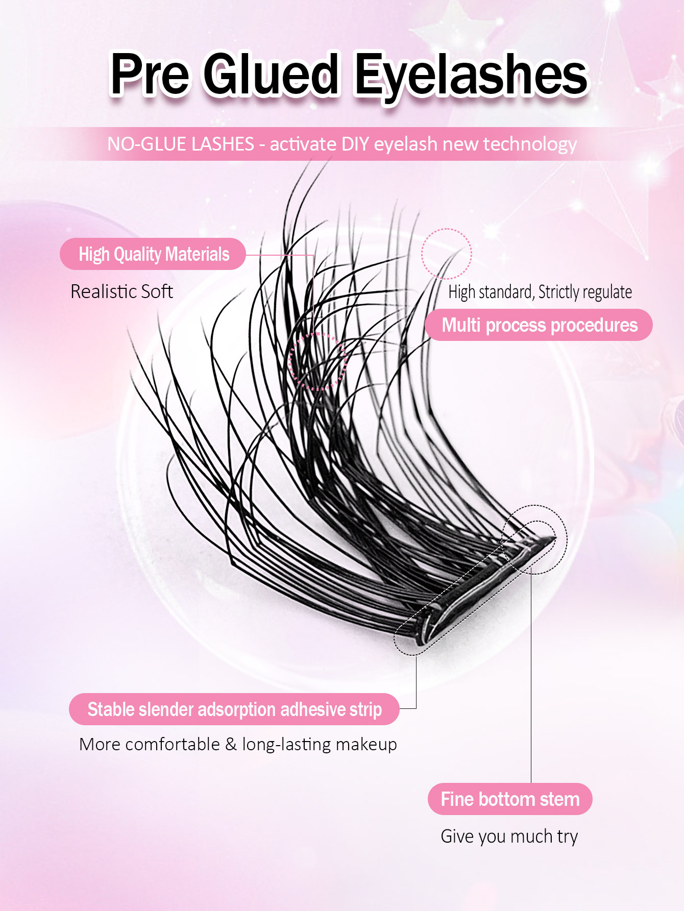 84Pcs Self Adhesive Lashes Fluffy False Eyelash Clusters, 10-16mm Mixed Length, No Glue Needed, No Remover, Quick Makeup, 3D Fluffy Cat Eye Glue-free Desgin Individual Lashes, Self-Adhesive DIY Eyelash, Pre-Glued Lash Clusters, Natural Lengthening