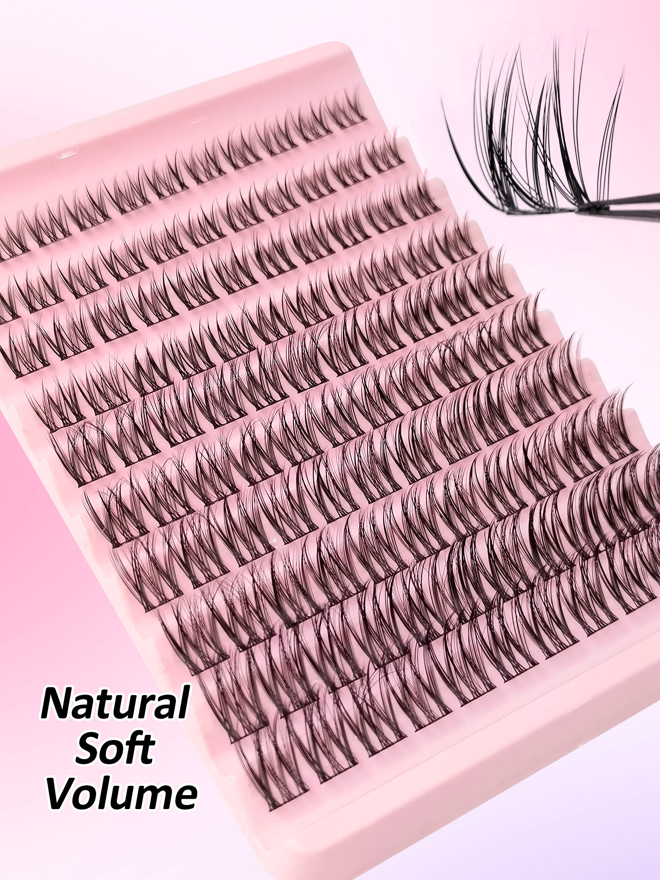 Sibeuna 110pcs D-Curl False Eyelashes, 8-16mm Fluffy Wispy Individual Lashes, Faux Mink Lashes, Reusable Lash Clusters, Lash Clusters, Individual False Lashes, Eyelashes, False Eyelashes